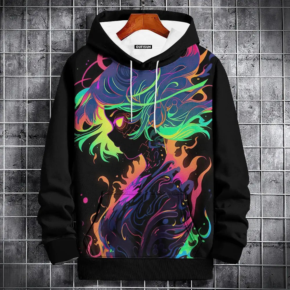 🧥 Oversized Anime Graphic Hoodie FitiqueFit