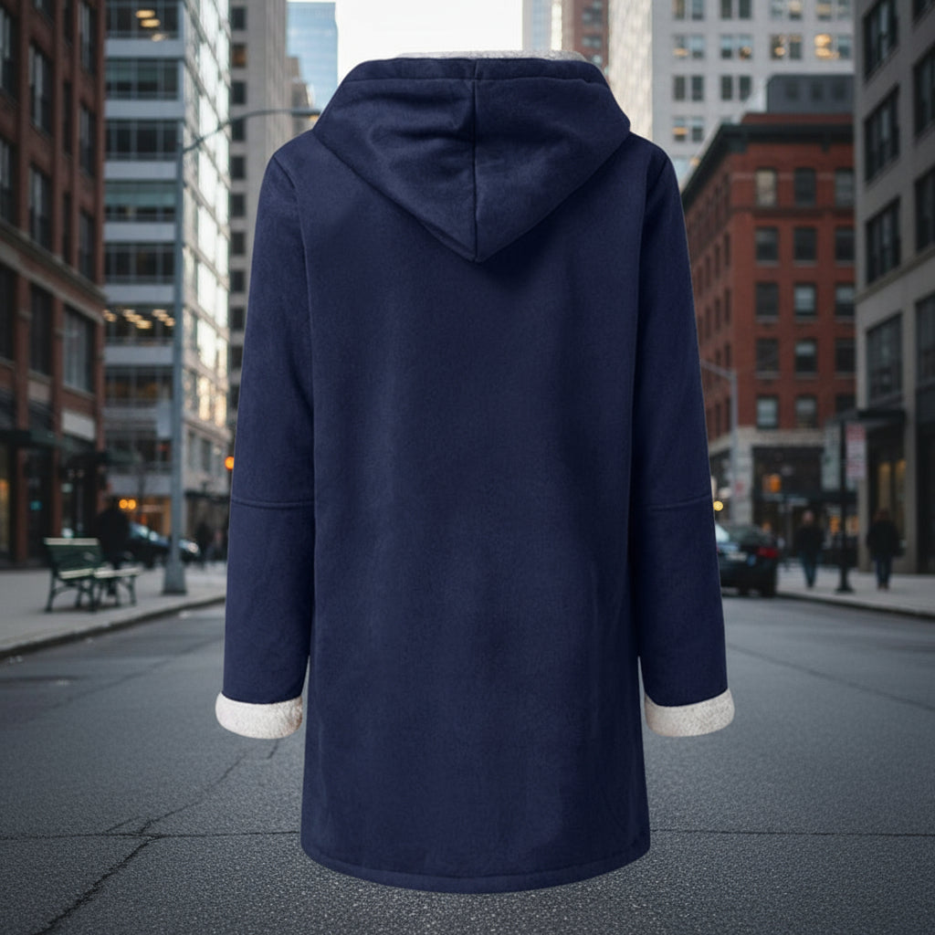 Winter Jackets For Women Sherpa Lined Jacket Women Duffle Toggle Coat Hooded Fleece Jacket CJ US