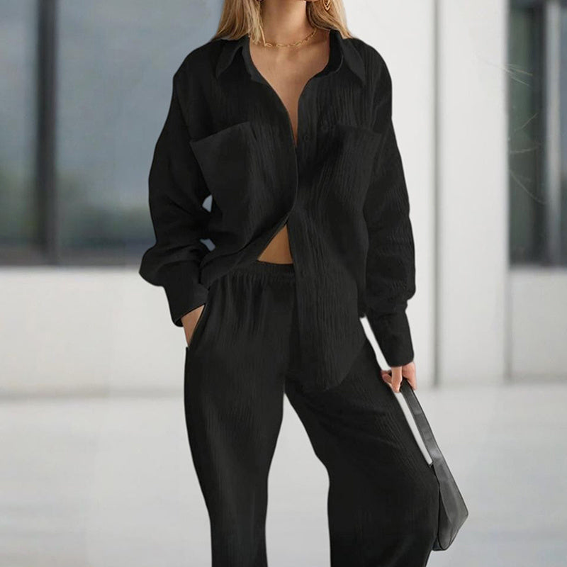 Women's Casual Solid Color Lounge Set CJ US