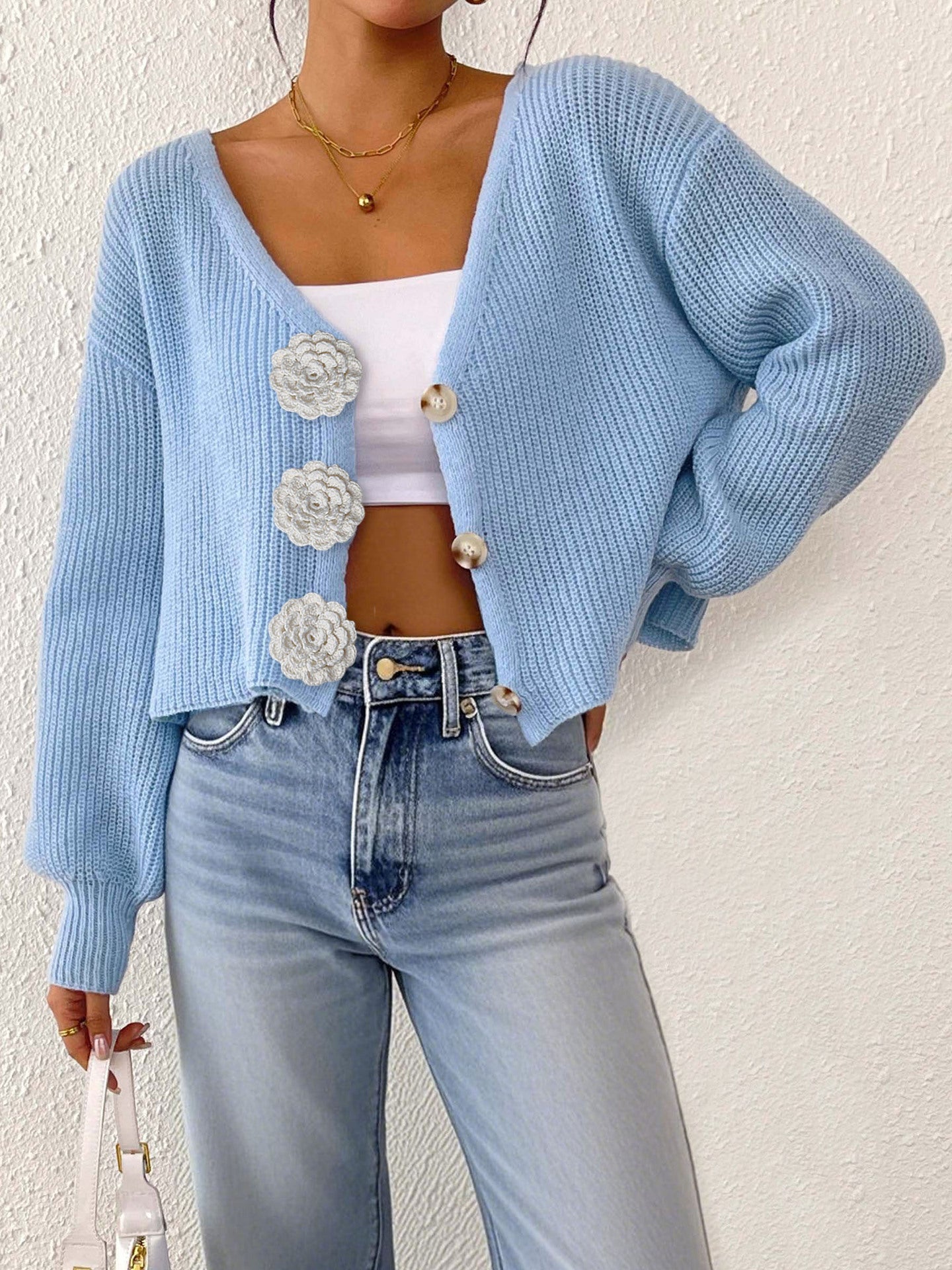 Women’s Knitted Crochet Cardigan CJ