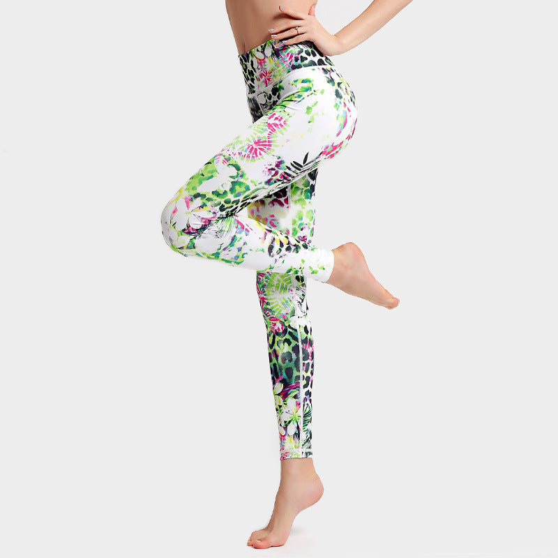 💜 Marble Print High-Waist Yoga Leggings – Sculpted Fit in Bold Purple FitiqueFit