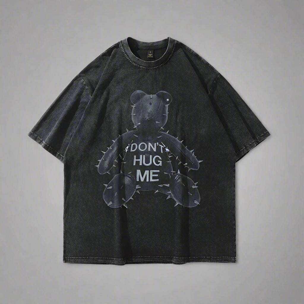 Hip Hop Oversized Tshirts Streetwear Vintage T-shirts Bear