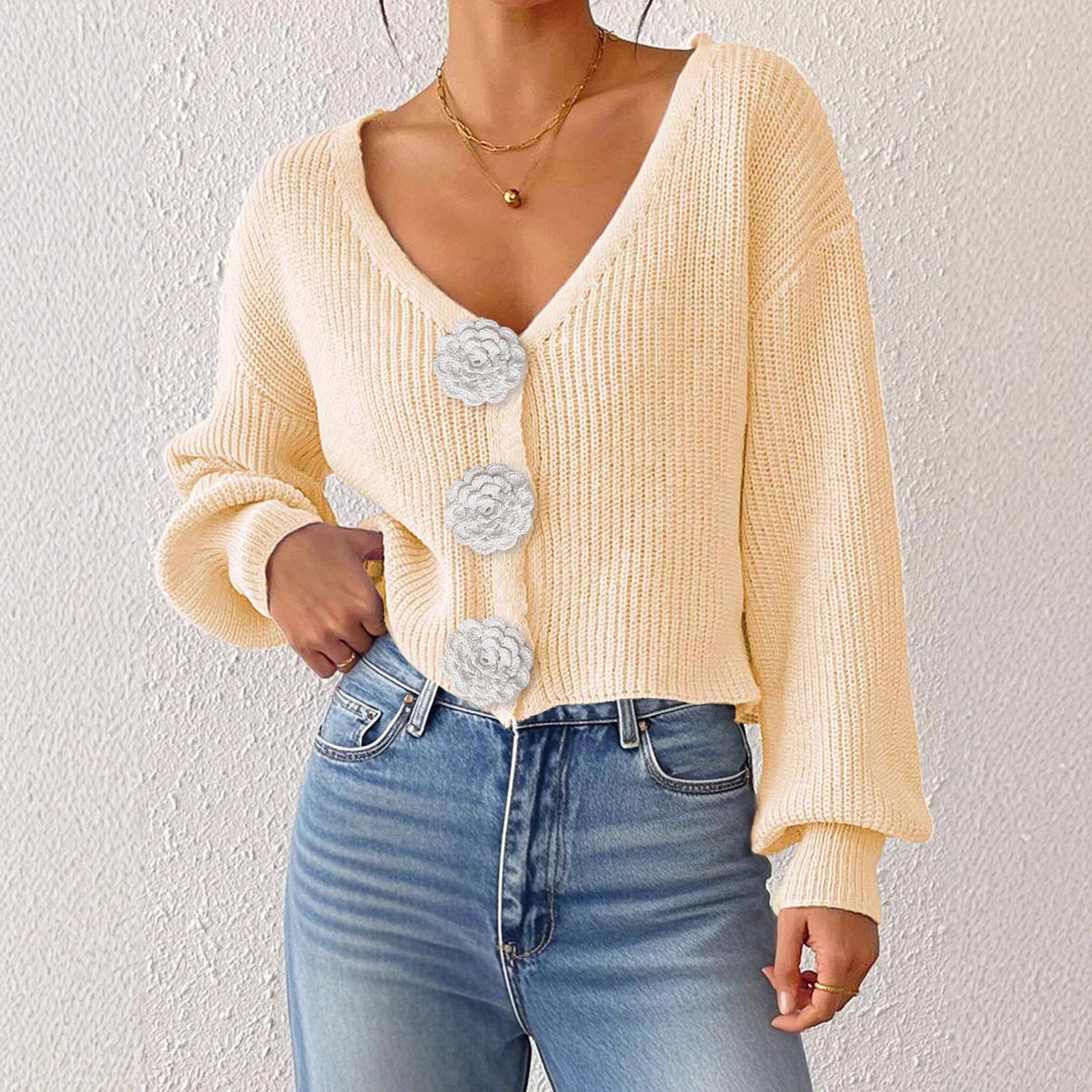 Women’s Knitted Crochet Cardigan CJ