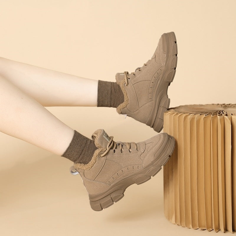 Warm Snow Boots Women's Non-slip Plus Velvet Thickened Martin Boots CJ