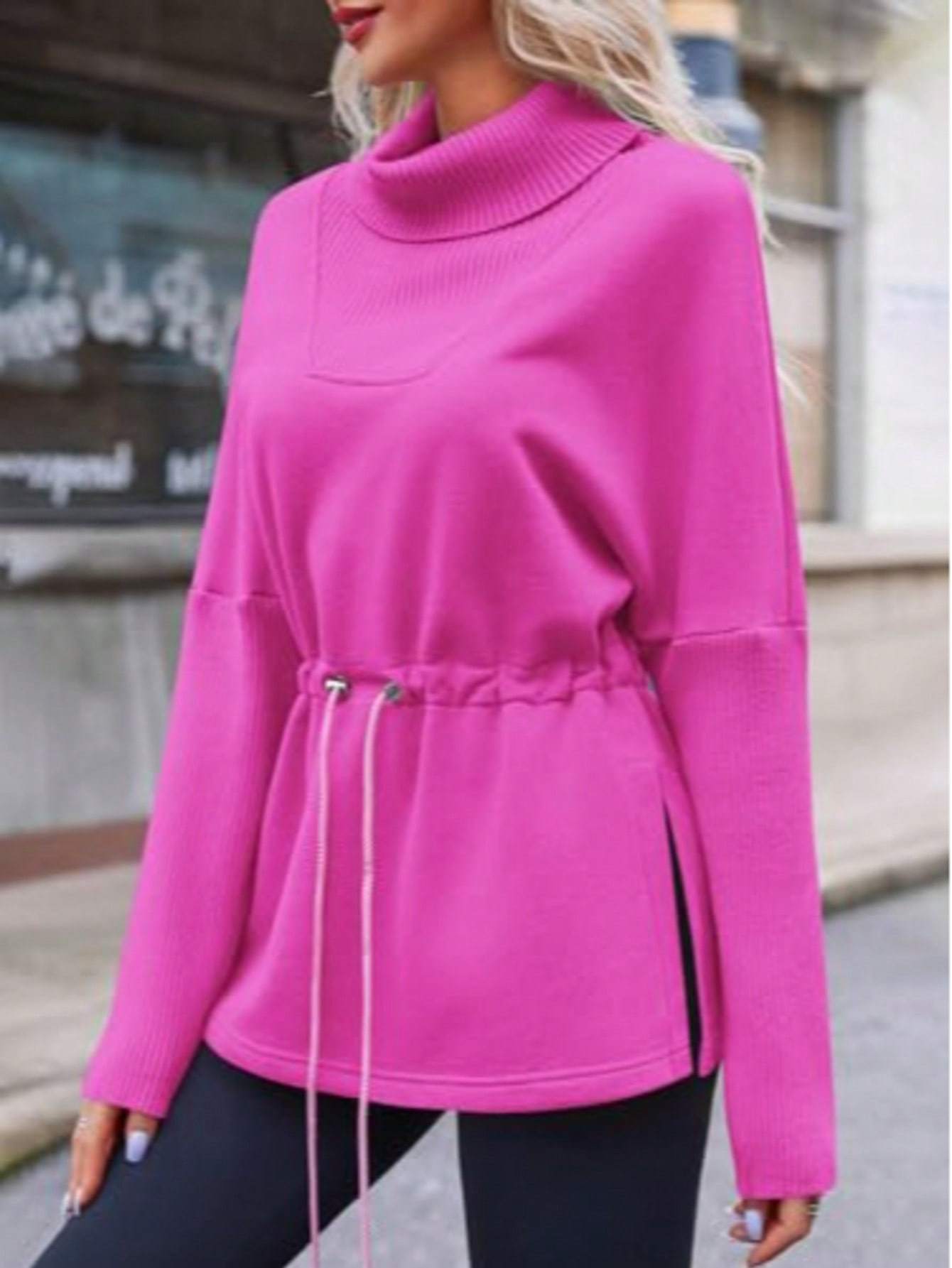 Women’s Turtleneck Fleece Sweatshirt CJ US