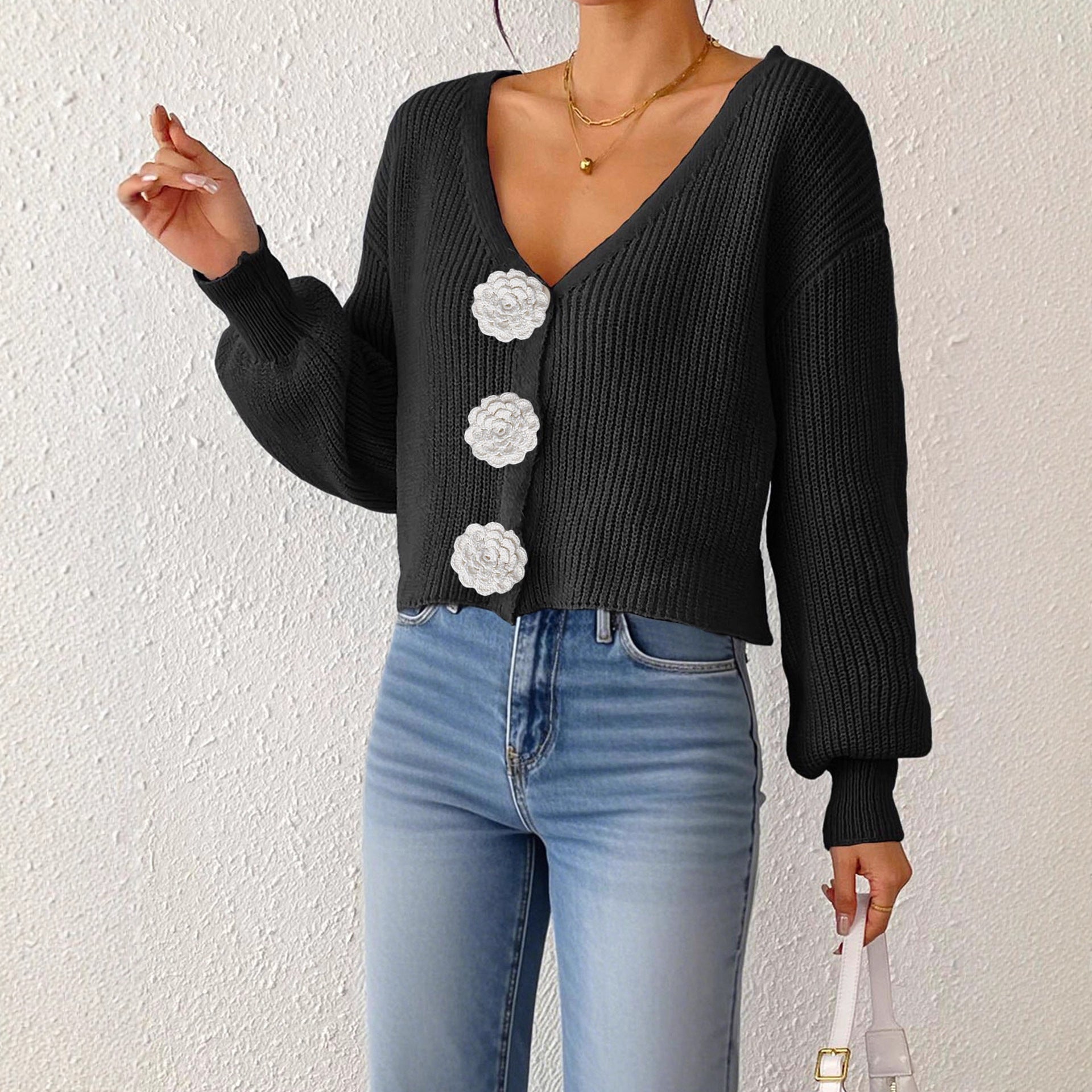 Women’s Knitted Crochet Cardigan CJ