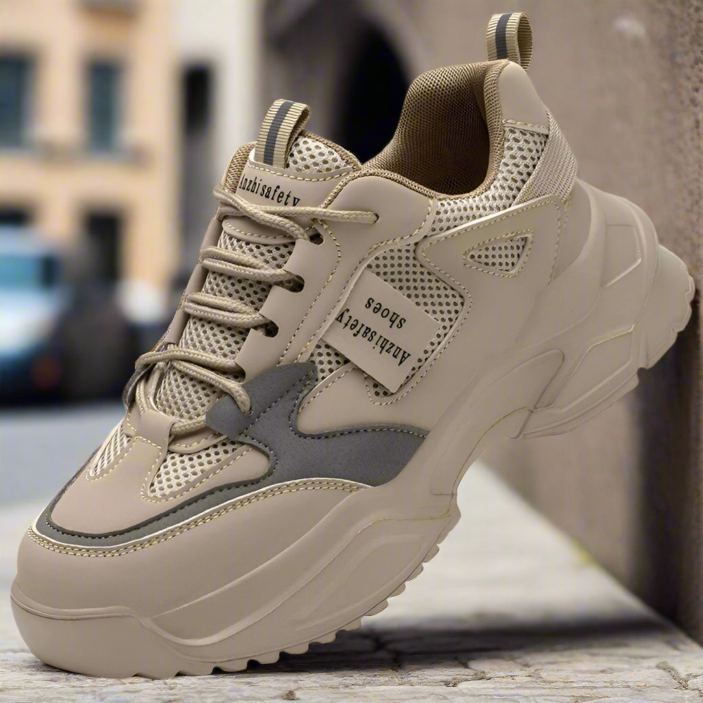 Lightweight Breathable Anti-Smash Work Shoes – Women's Safety Sneakers CJ