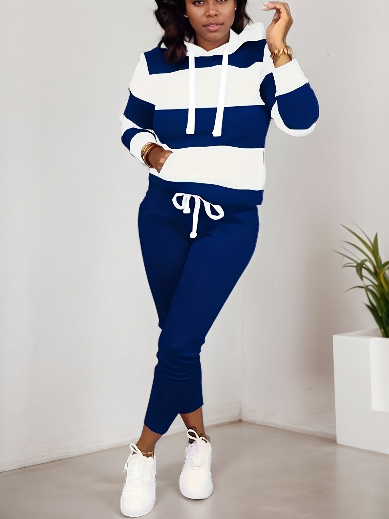 2025 Women's Two-piece Casual Sportswear Set, Long Sleeved Sweatshirt And Sports Pants, Sportswear, Sports Casual Wear CJ US