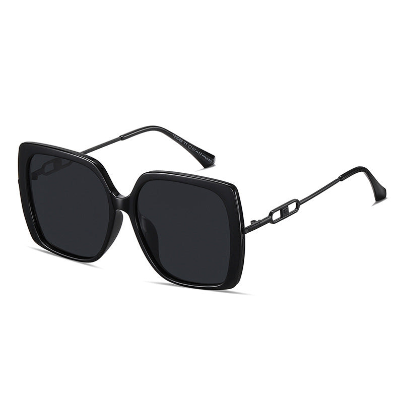 Large Metal Frame Polarized Sunglasses – Oversized Driving Shades CJ