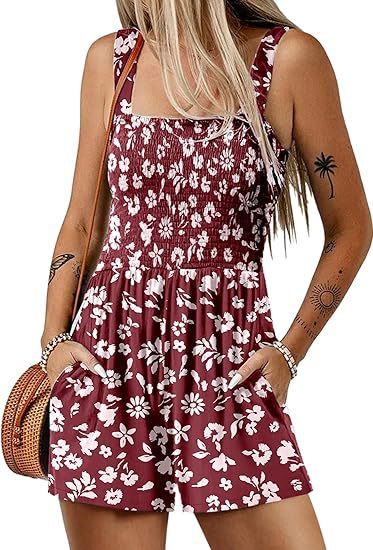 🌺 Floral Print Sleeveless Beach Jumpsuit FitiqueFit