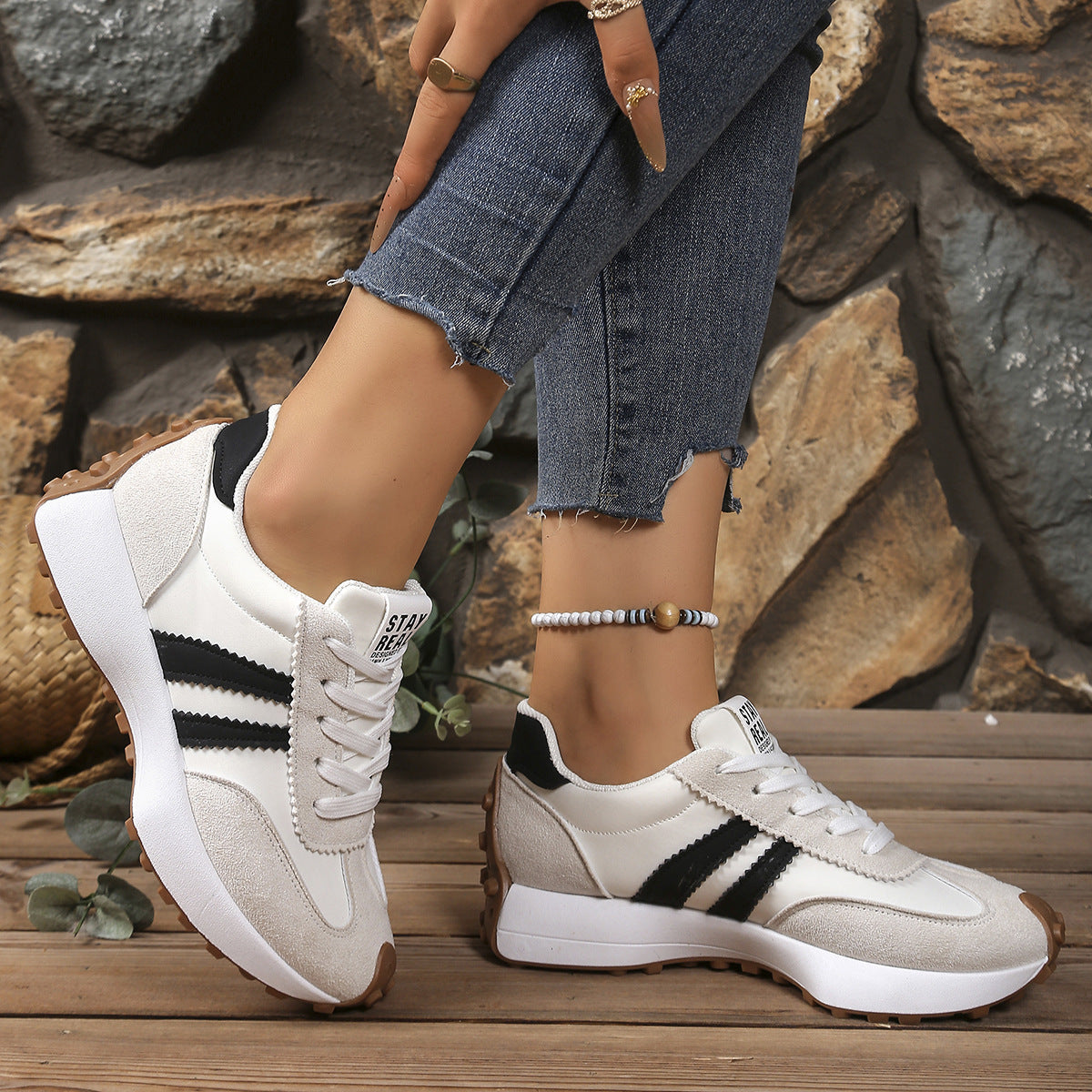 Chunky Thick-Sole Breathable Sneakers for women CJ