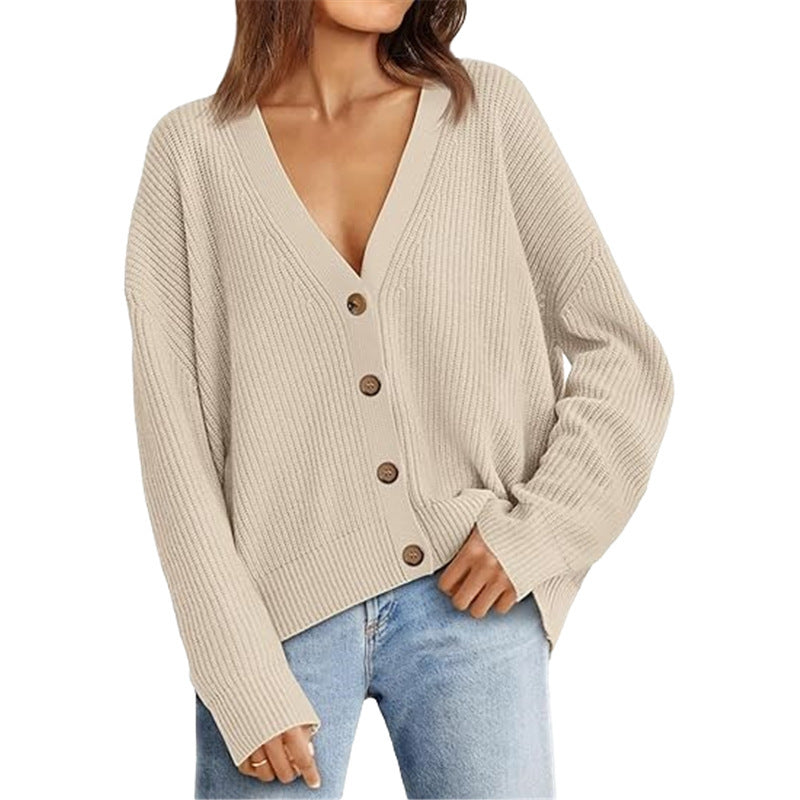 Women’s Lightweight Button Cardigan – No Pilling Knit Sweater CJ