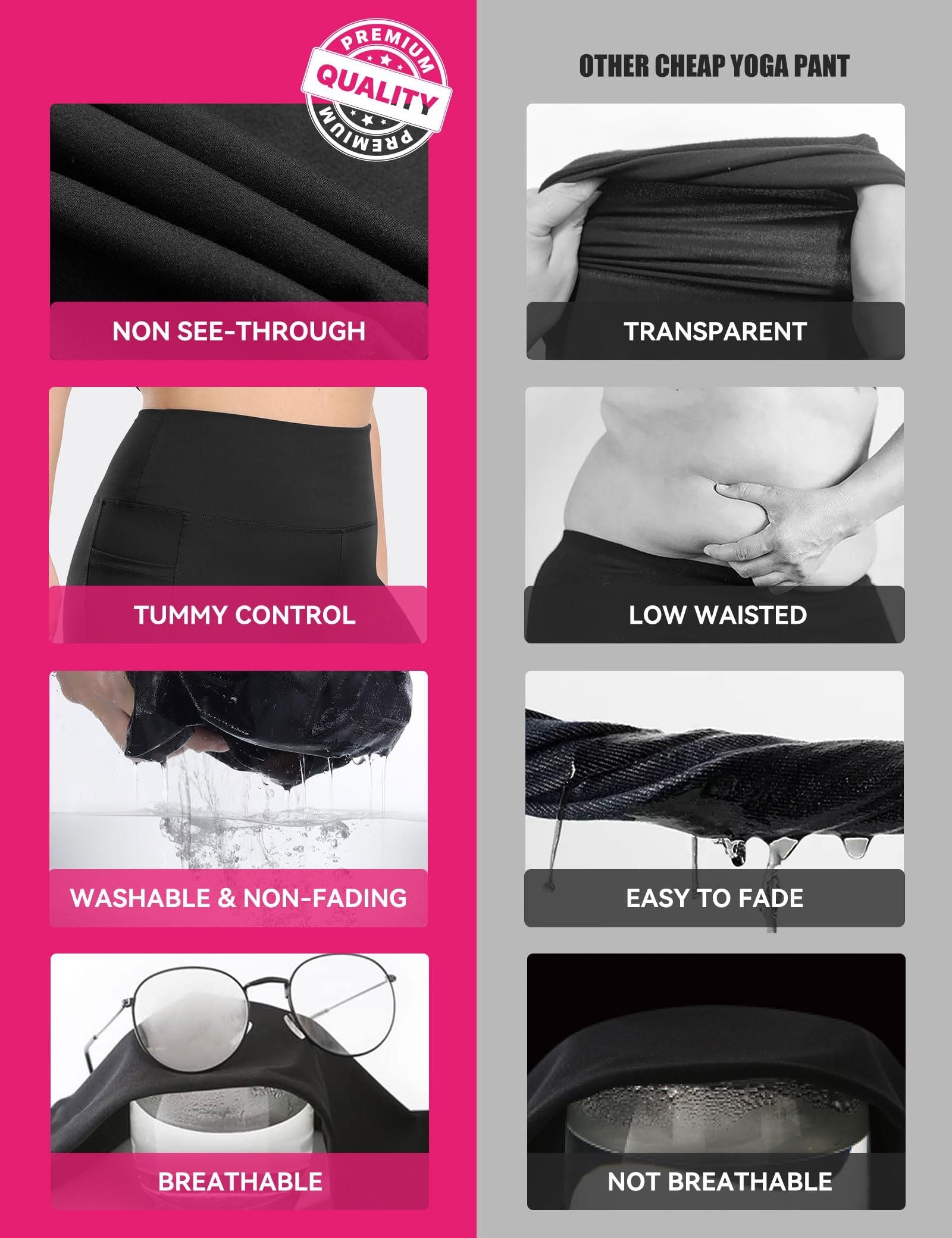 Cropped High-Rise Yoga Pants – Diagonal Pockets & Variegated Print CJ US