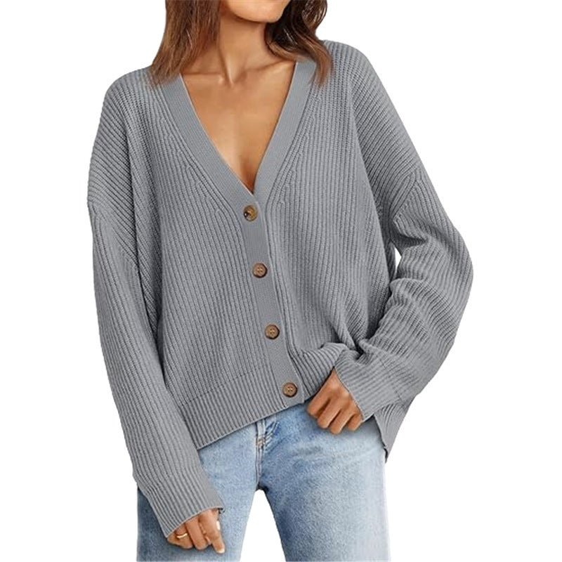 Women’s Lightweight Button Cardigan – No Pilling Knit Sweater CJ
