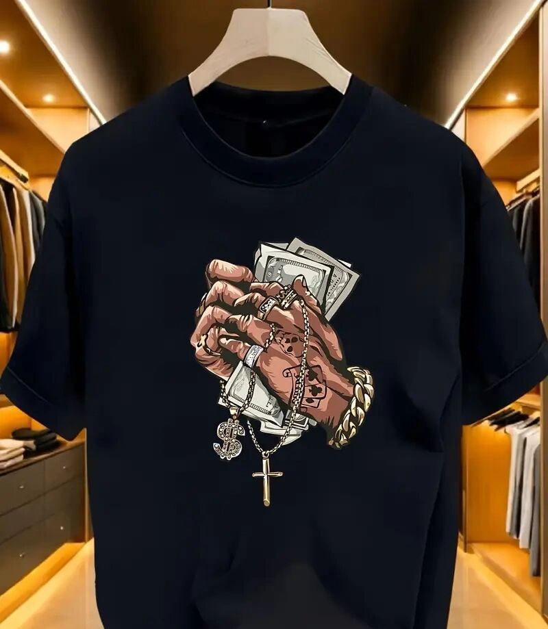 Printed Short Sleeve Mens Shirts CJ