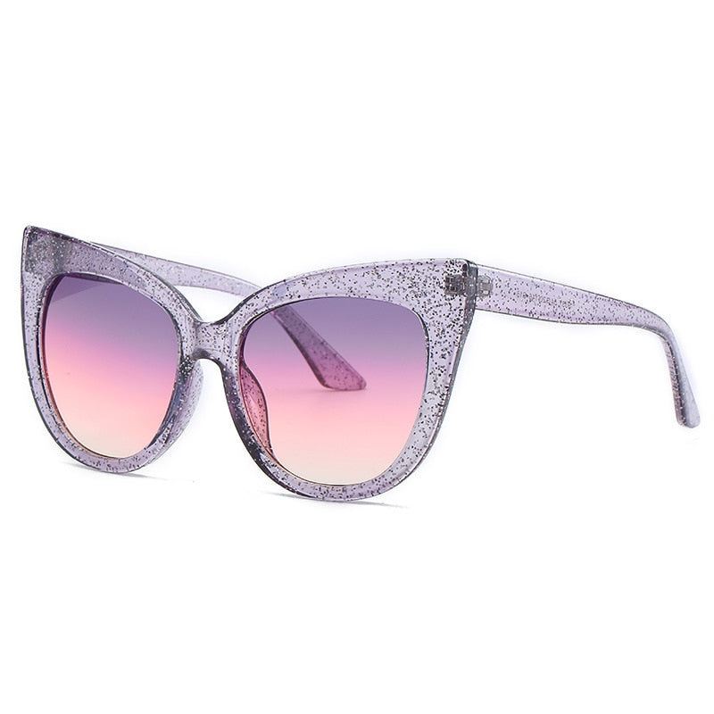 New Brand  Star Style Luxury Sunglasses Women Oversized Cat Eye Sunglasses Female Vintage Round Big Frame Outdoor Sunglass UV400 eprolo