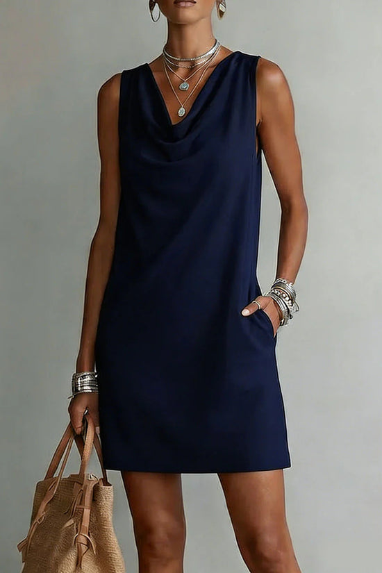 Fashionable Womens Off-shoulder Sleeveless Dress 