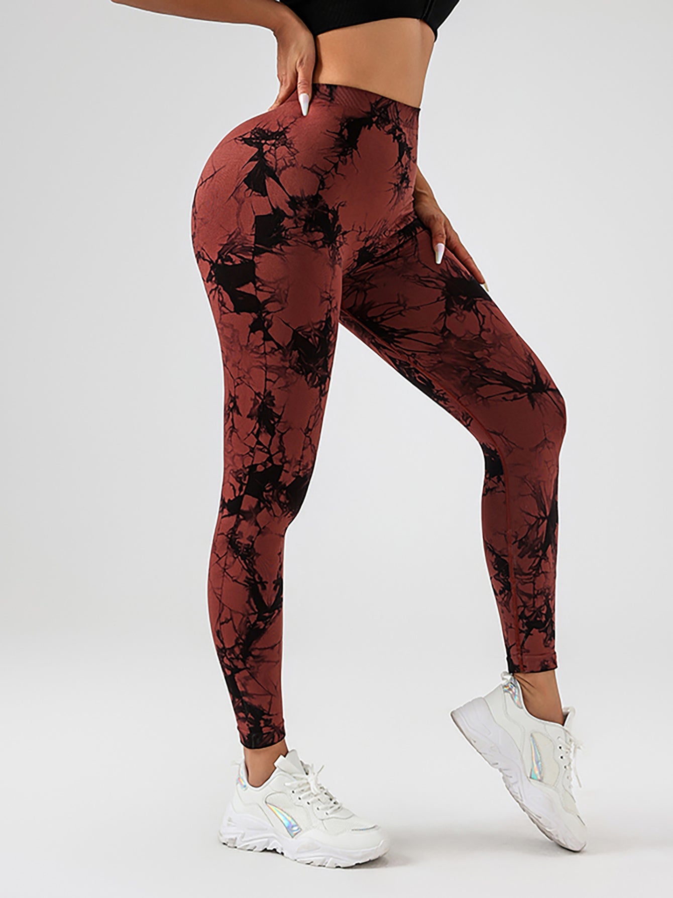 Tie Dye Slimming Yoga Leggings, Butt Lifting High Stretch Casual Fitness Yoga Pants, Women's Activewear FitiqueFit