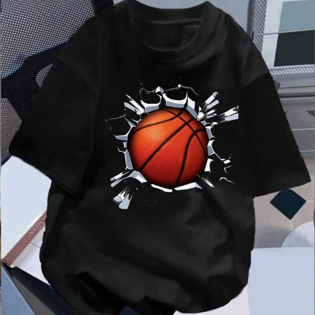 Men's Street 3D Printed Loose T-shirt Football Style Hip Hop CJ US