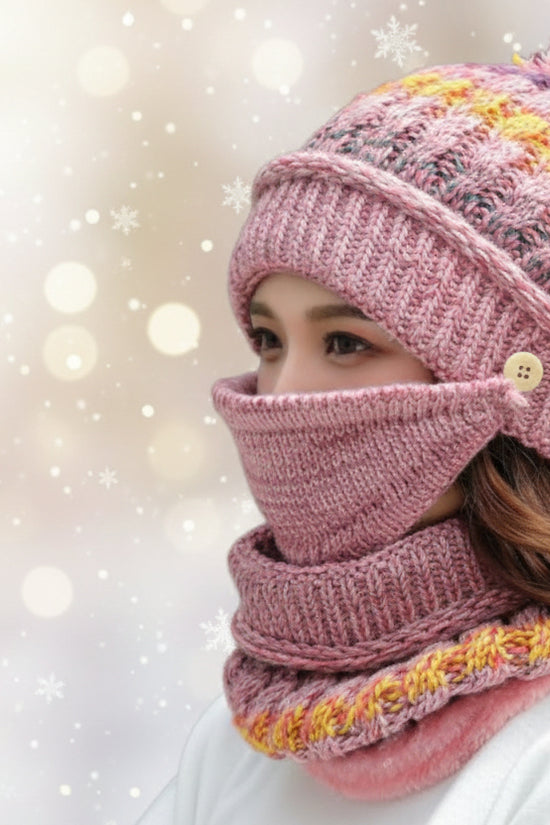 Winter Plush Knitted Hat – Soft Warm Knit Beanie for Cold Weather - FitiqueFit