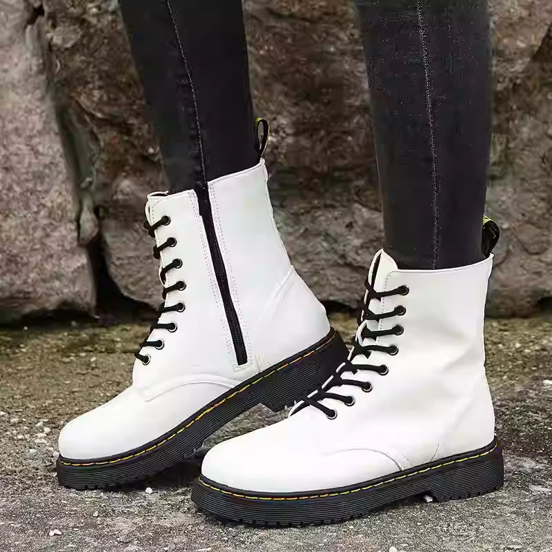 Women’s Martin Short Boots – Classic Lace-Up Ankle Boots - FitiqueFit