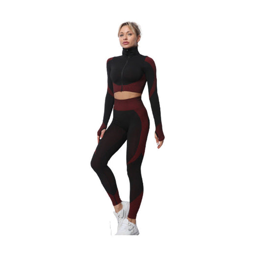 2-Piece Seamless Zip-Up Yoga Set – Workout Sets for Women FitiqueFit