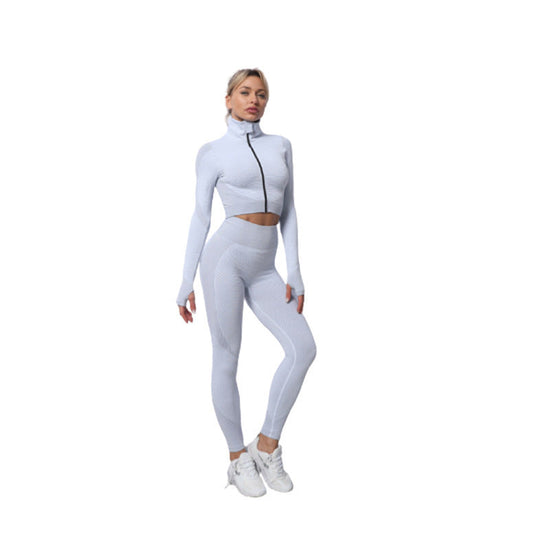 2-Piece Seamless Zip-Up Yoga Set – Workout Sets for Women FitiqueFit