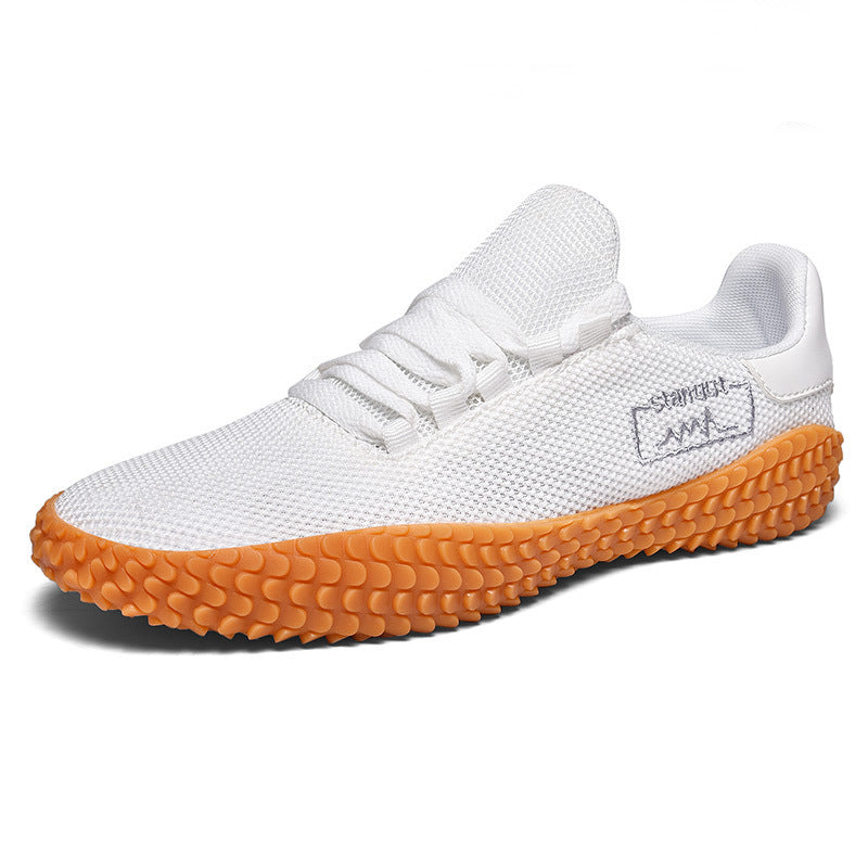 Spring and Summer Flying Woven Casual Shoes Large Men's Shoes Beathable Korean Forrest Gump Sneakers CJ US