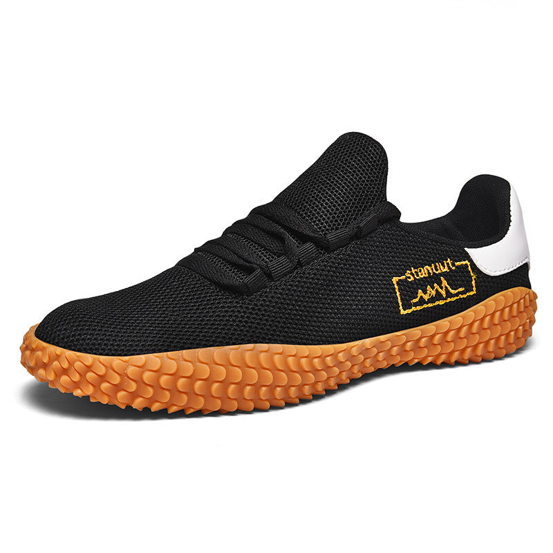 Spring and Summer Flying Woven Casual Shoes Large Men's Shoes Beathable Korean Forrest Gump Sneakers CJ US