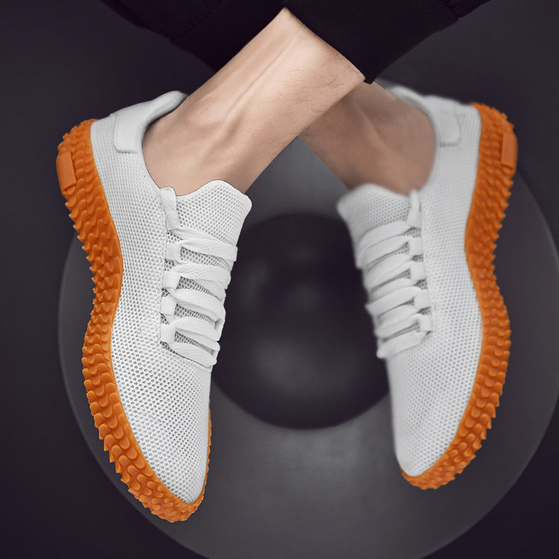 Spring and Summer Flying Woven Casual Shoes Large Men's Shoes Beathable Korean Forrest Gump Sneakers CJ US
