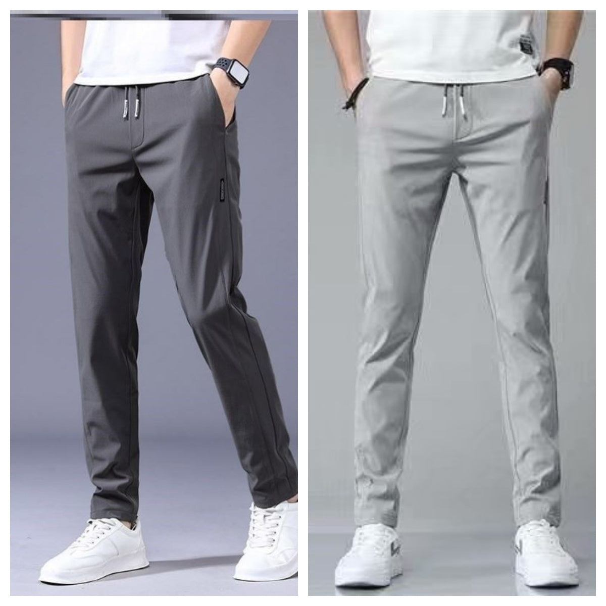 Drawstring Trousers Thin Casual Pants Korean Version Loose Straight Sweatpants Mens Clothing FitiqueFit