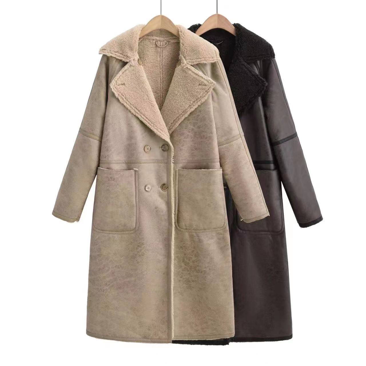 Winter Jacket With Belt Fashion Double Breasted Lapel Windbreaker Women's Long Trench Coat Mid-length Overcoat Clothing 