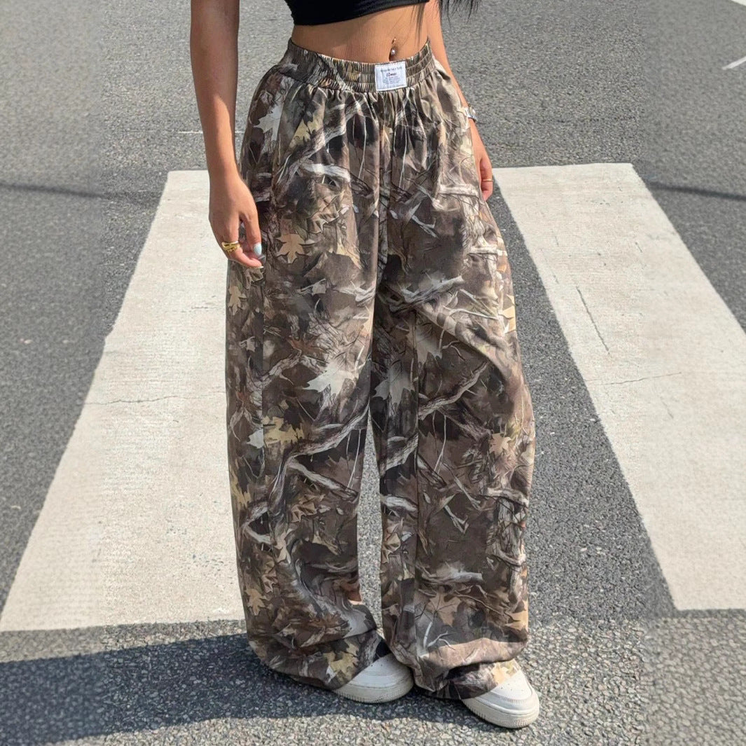 Slimming Casual Pants Hip Hop Retro Street Multi-pocket Camouflage Cargo Pants For Women Y2k Hip-hop Cargo Grunge Baggy Trousers FitiqueFit
