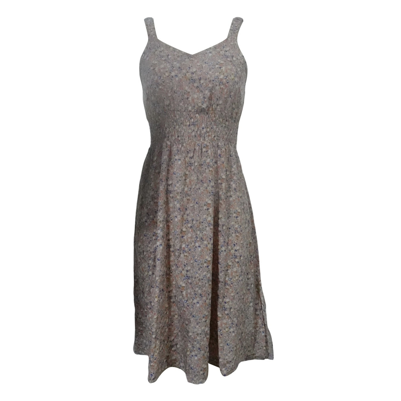 Ladies' V-neck Printed Floral Print Backless Elastic Shoulder Strap Fashionable A-list Dress CJ