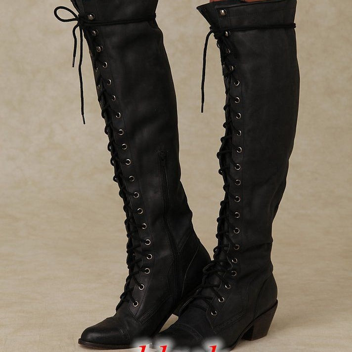 Women’s Over-the-Knee Boots – Round Toe Stylish Tall Winter Boots - FitiqueFit