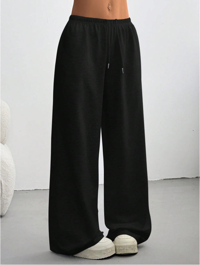 Straight-leg Minimalist Solid-color Womens Sweatpants 