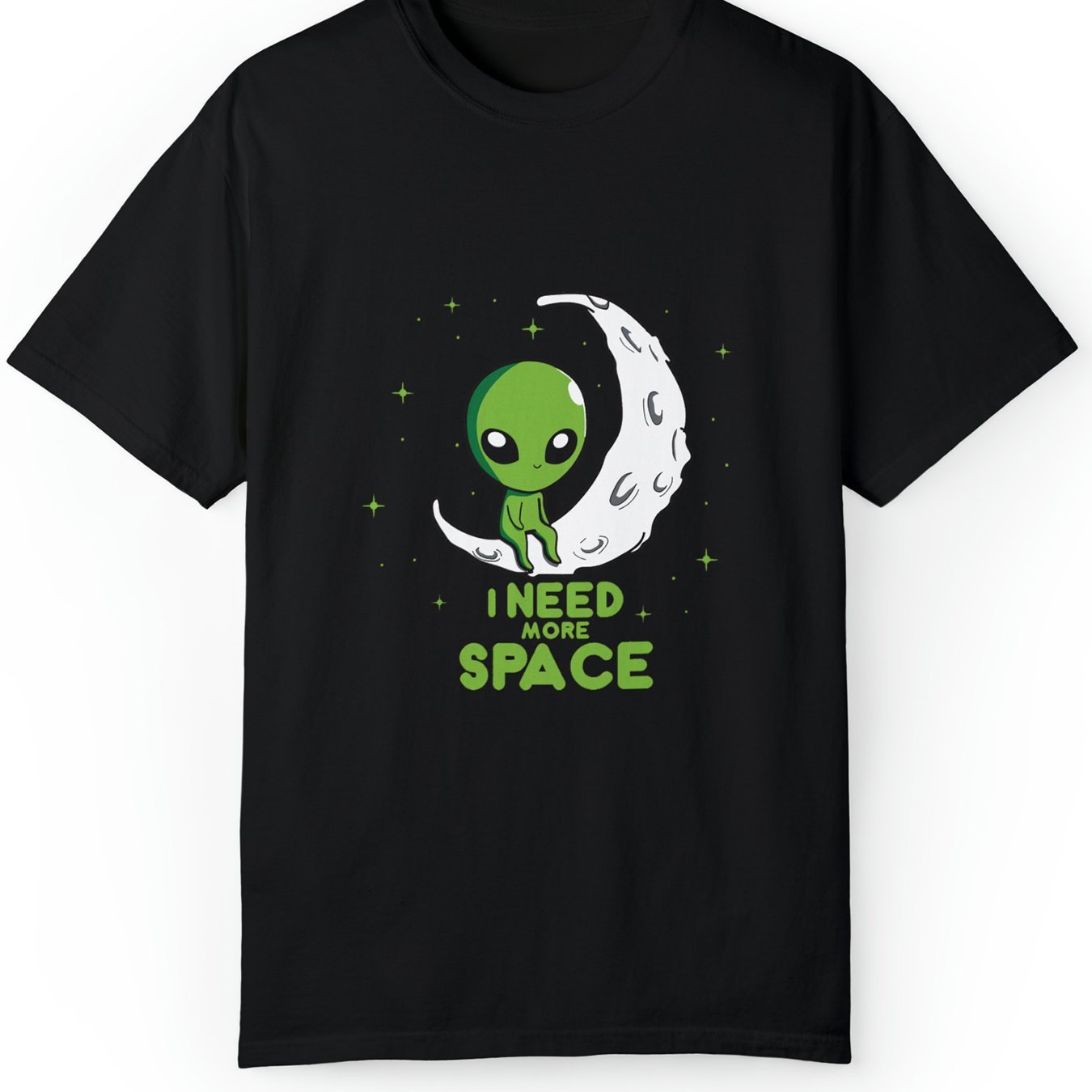 Alien Pattern Comfort T-shirt, Summer Men's Casual Street Style Elastic Round Neck T-shirt CJ US