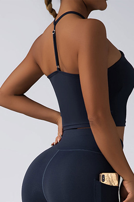 Padded Crop Top Push Up Sports Bra – Seamless Supportive Gym Tank for Women FitiqueFit