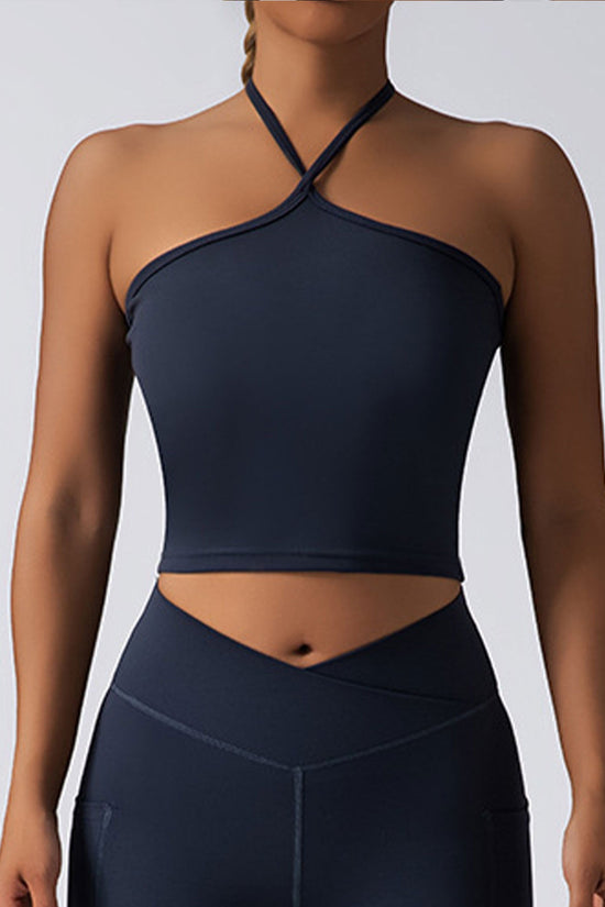 Padded Crop Top Push Up Sports Bra – Seamless Supportive Gym Tank for Women FitiqueFit