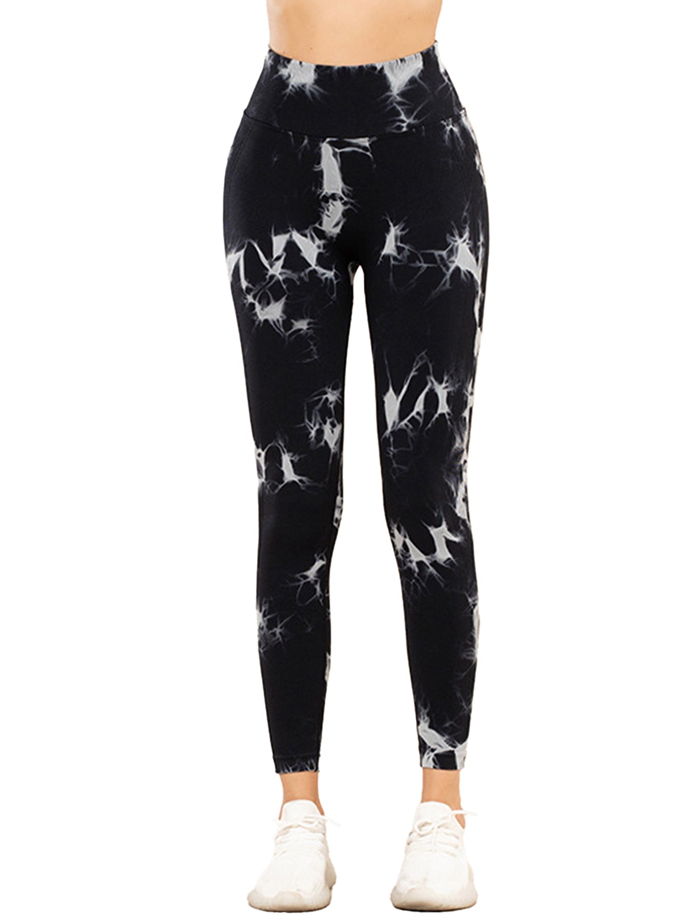 5PCS Tie-dye Cut-out Leggings Fitness Yoga Pants For The Gym CJ US