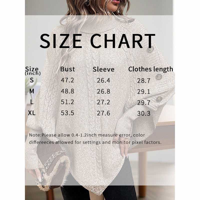 Women's Asymmetry Hem Turtleneck Sweater - Batwing Long Sleeve Casual Pullover For Fall Winter 