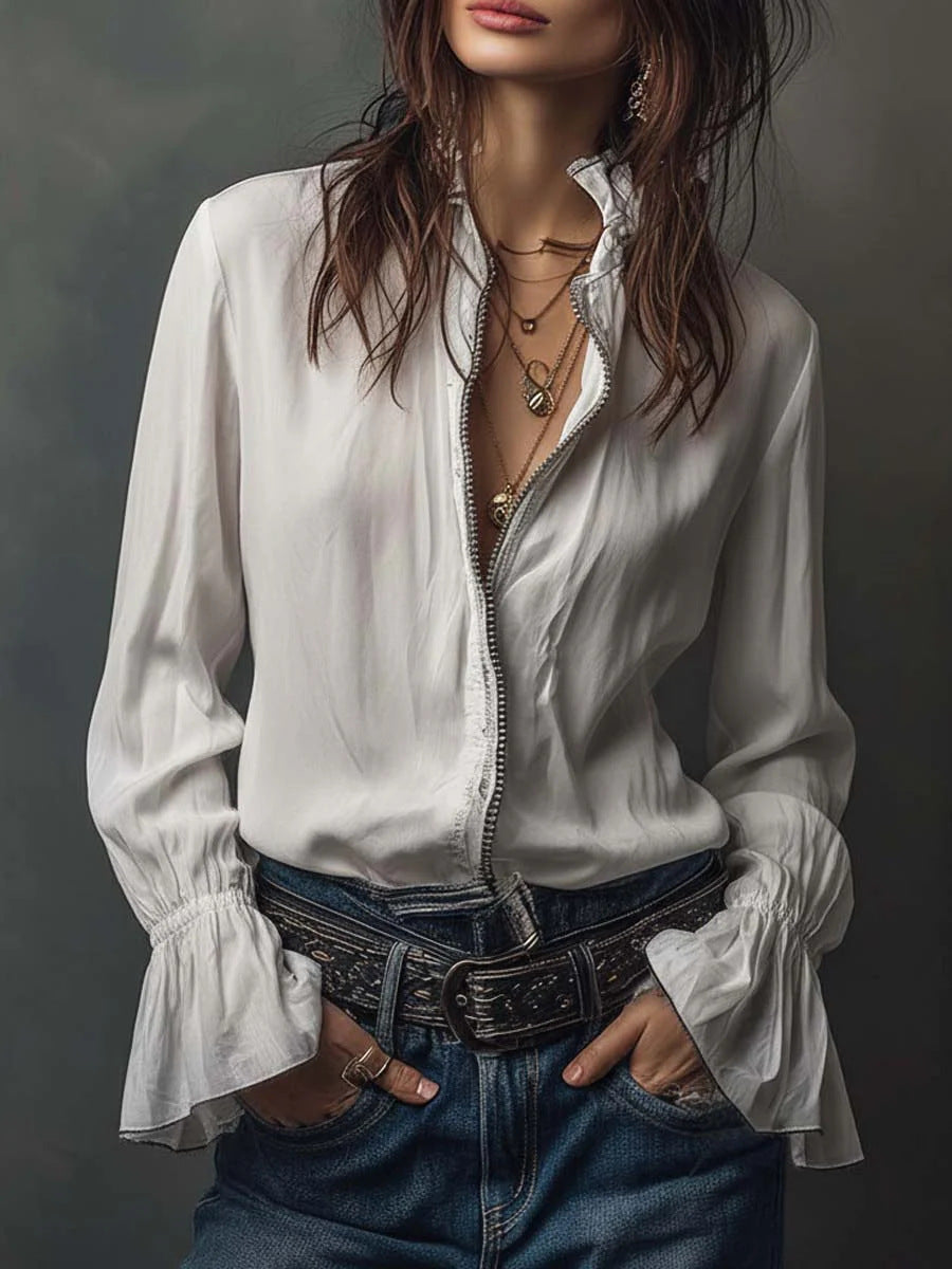 European And American Style Casual Resort Shirt For Women 