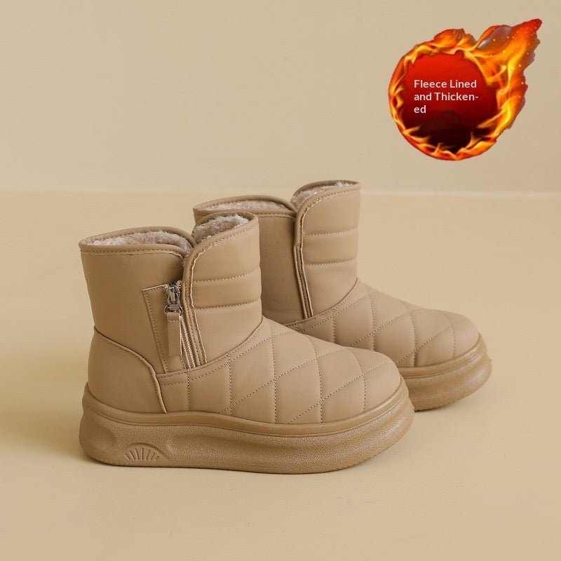 Womens Casual Warm Fleece-lined Snow Boots 