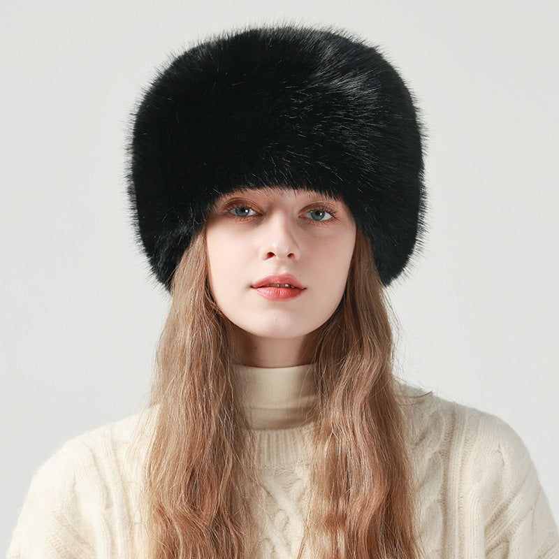 All-match Earflaps Northeast Bucket Plush Bucket Hat 