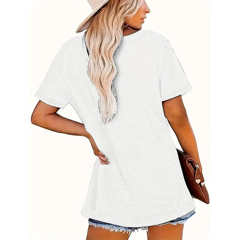 Short Sleeve Round Neck T-Shirt With 'KARMA' Print CJ US