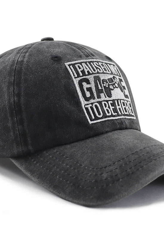 I Paused My Game to Be Here Adjustable Baseball Cap 