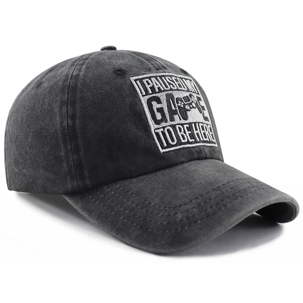 I Paused My Game to Be Here Adjustable Baseball Cap 