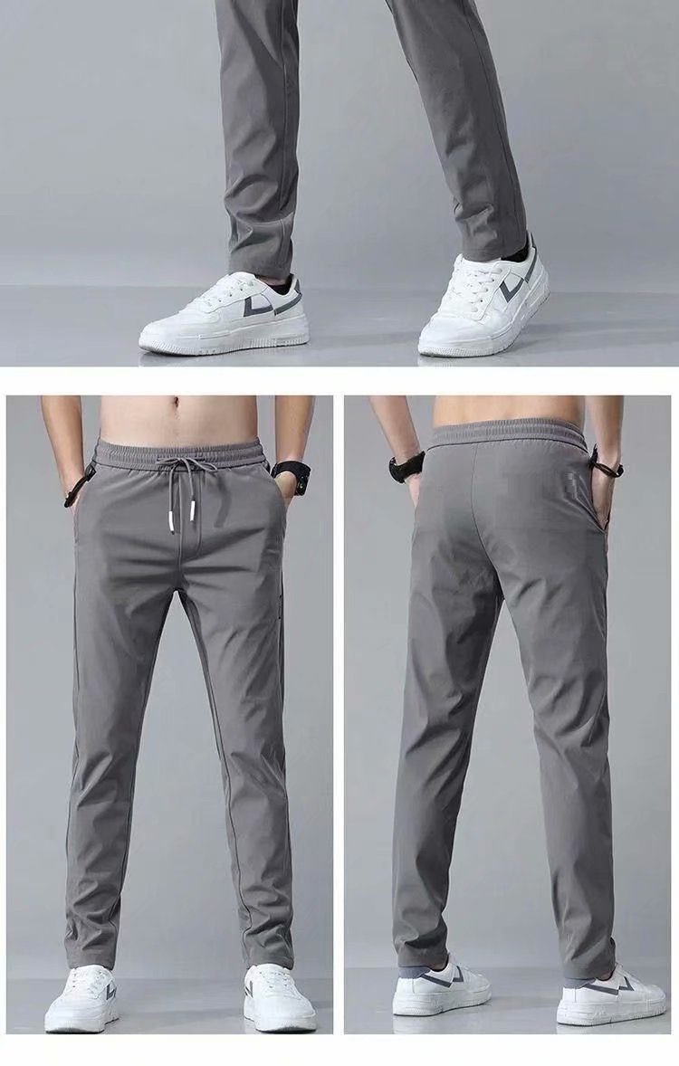Drawstring Trousers Thin Casual Pants Korean Version Loose Straight Sweatpants Mens Clothing FitiqueFit
