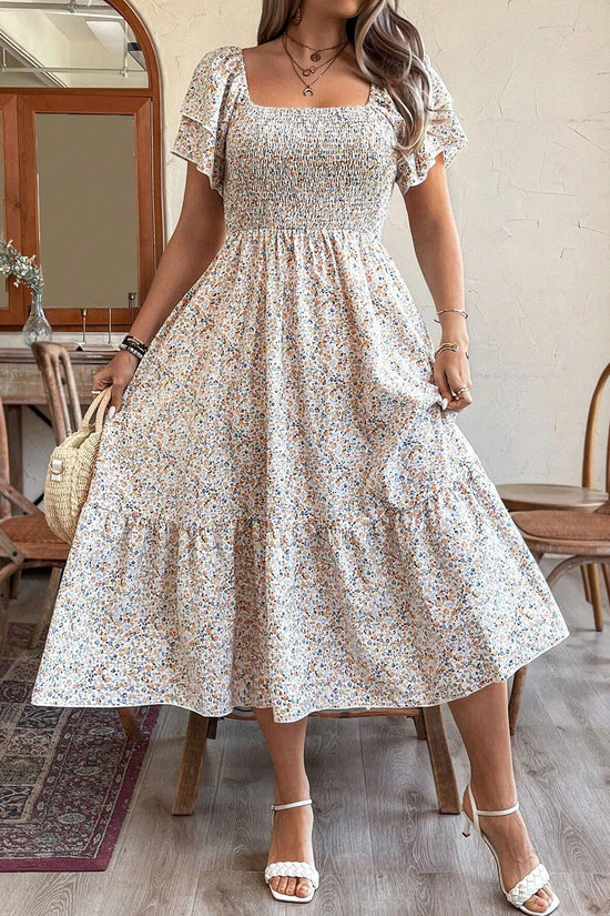 Plus Size Backless Midi Dress – Elegant Pleated Summer Party Dress CJ US