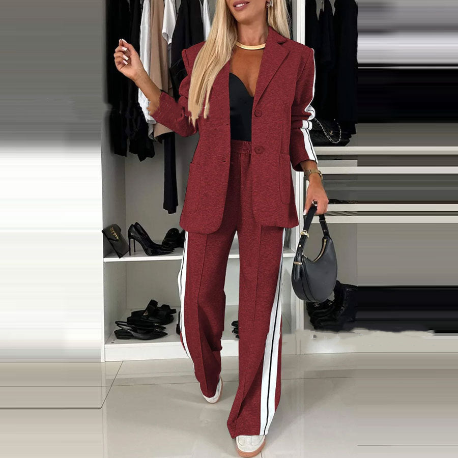 Women’s Elegant Solid Color Suit Set 